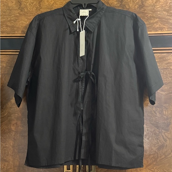 DEIJI STUDIOS Tie Up Shirt in Black Size M NWT - Picture 4 of 9
